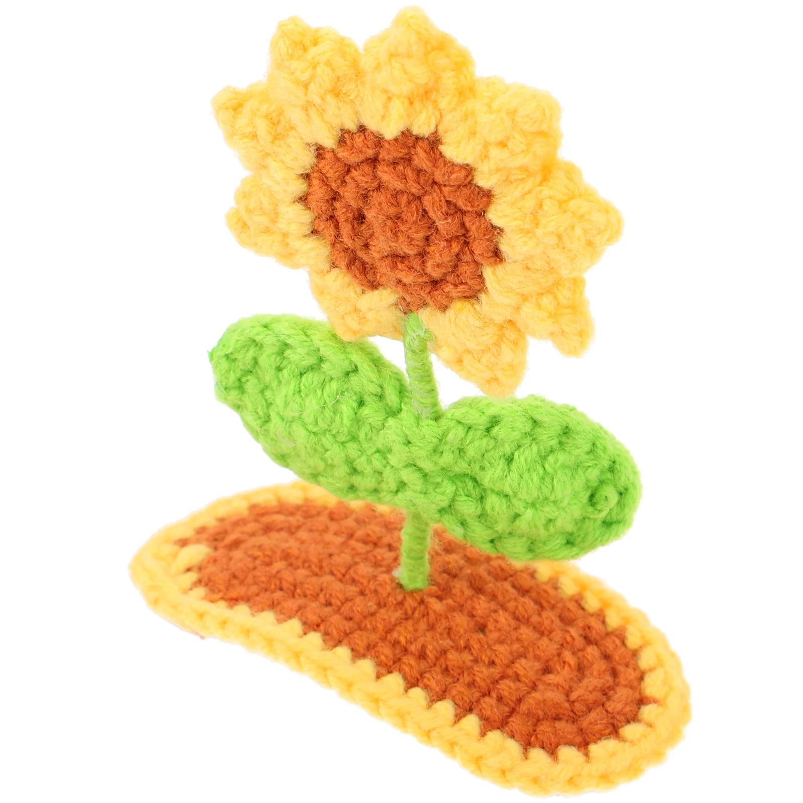 1 قطعة مشبك عباد الشمس محبوك الصوف الحديد الزهور إكسسوارات الشعر للفتيات النساء تصفيف الشعر دبوس الشعر الزخرفية