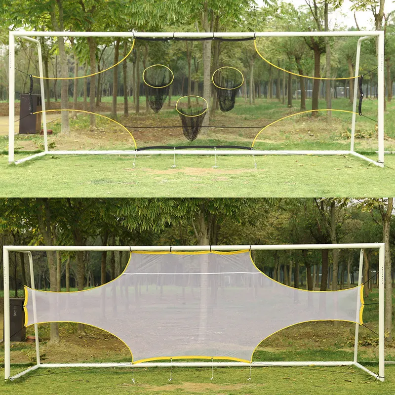 Full Size Soccer Target Goal Net Football Target Net GoalShot Accuracy Training Tool Folding Soccer Target Net