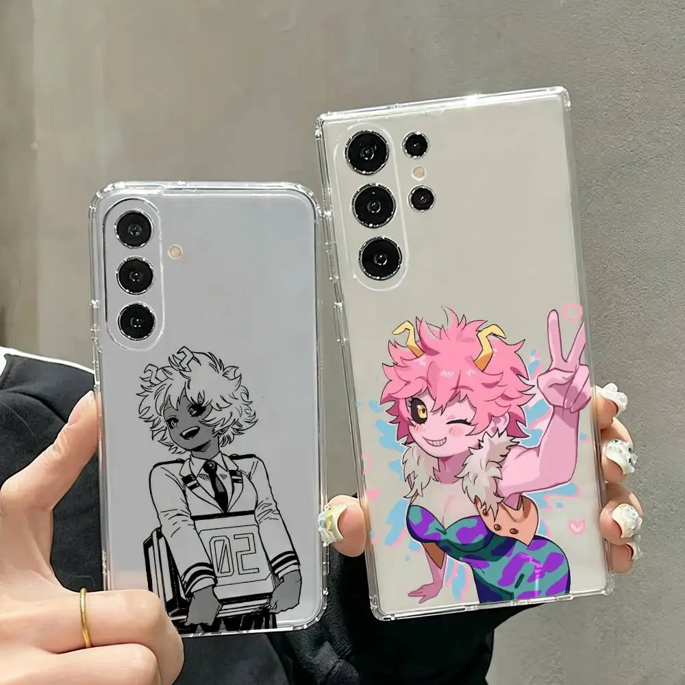 Mina Ashido My Hero Academia  Phone Case For Samsung S25,S24,S21,S22,S23,S30,Ultra,S20,Plus,Fe,Note,10,9,5G Transparent Cover