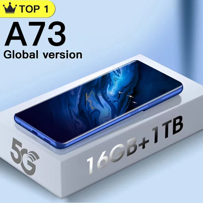 

A73 7.3HD Cellphones Original Global Version Smartphone 5G Dual SIM Android 14 Cell Phone Snapdragon 8 gen 3 Mobile Phones