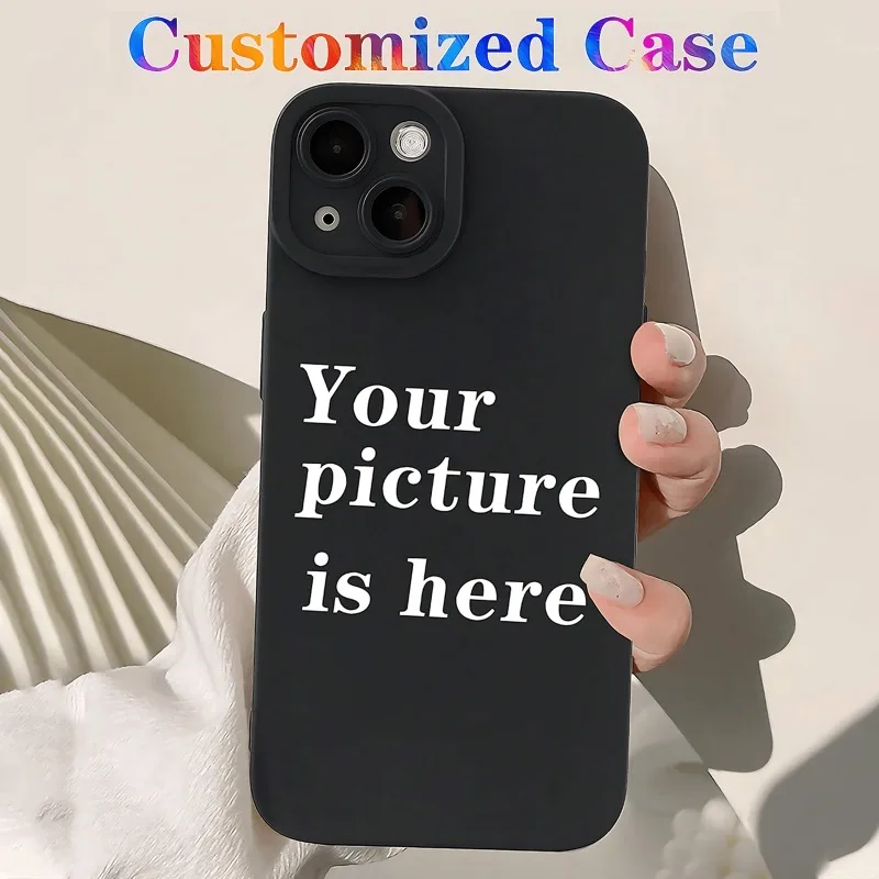 Coque Mate Personnalisée pour iPhone 17 16 15 14 13 12 11 Pro Max SE XS XR 15 7 Plus 16E – Housse Souple DIY avec Photo/Image Personnalisée
