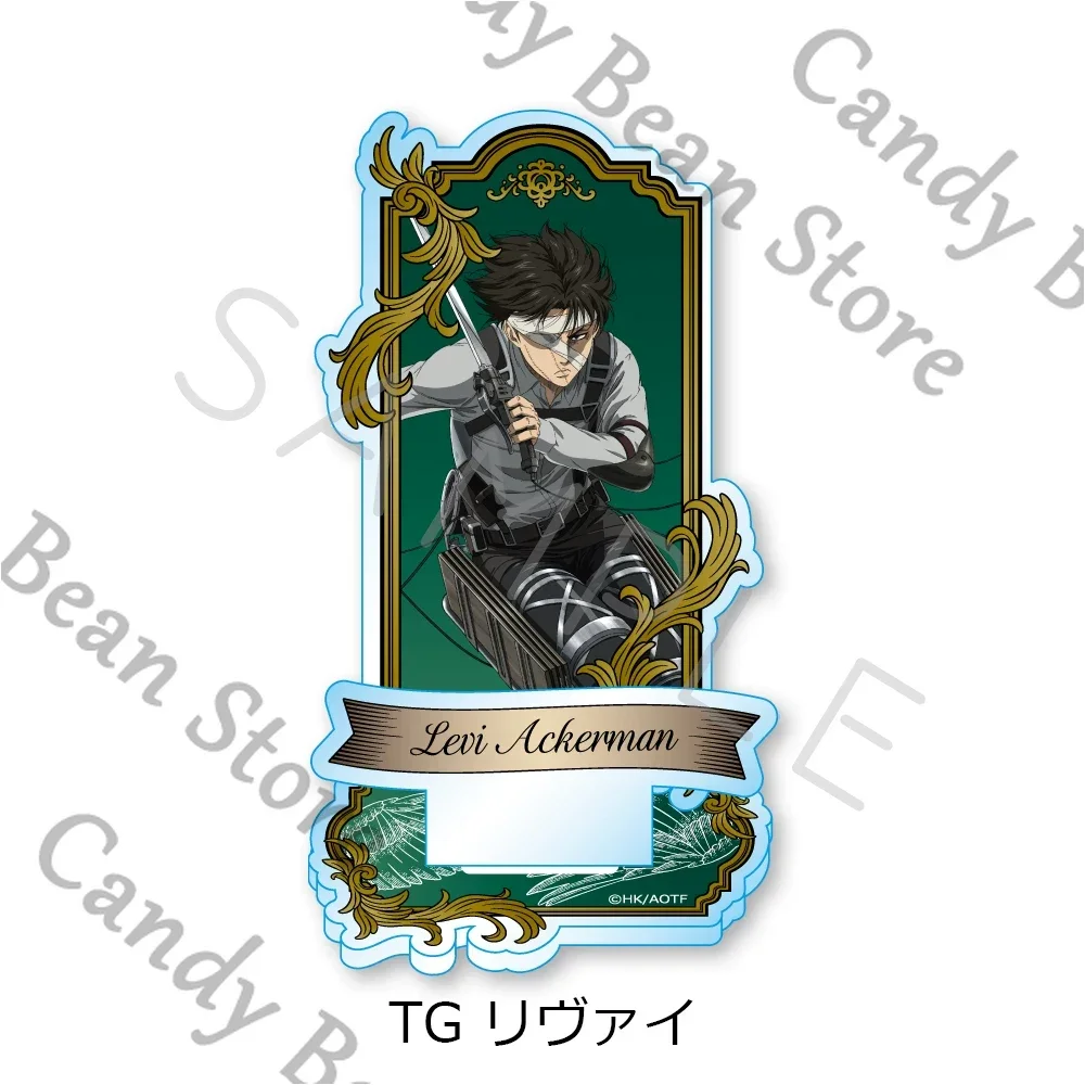 Genuine Anime Attack on Titan Levi Ackerman Eren Reiner Braun Cosplay Picture Frame Acrylic Figure Stand Cartoon Standing Sign