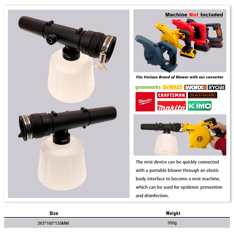 1200ml Universal High Capacity Sprayer Wireless Cordless Electric Atomizer Sprayer Air Blower Mist ULV Garden Fogging Machine