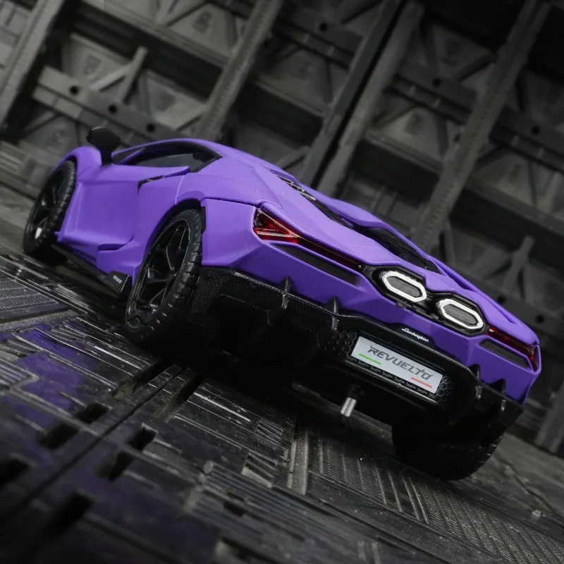 1:32 Lamborghini Revuelto Car Model Pull Back Acousto-optic Alloy Discast Metal Toys Car goods Model for Children boys