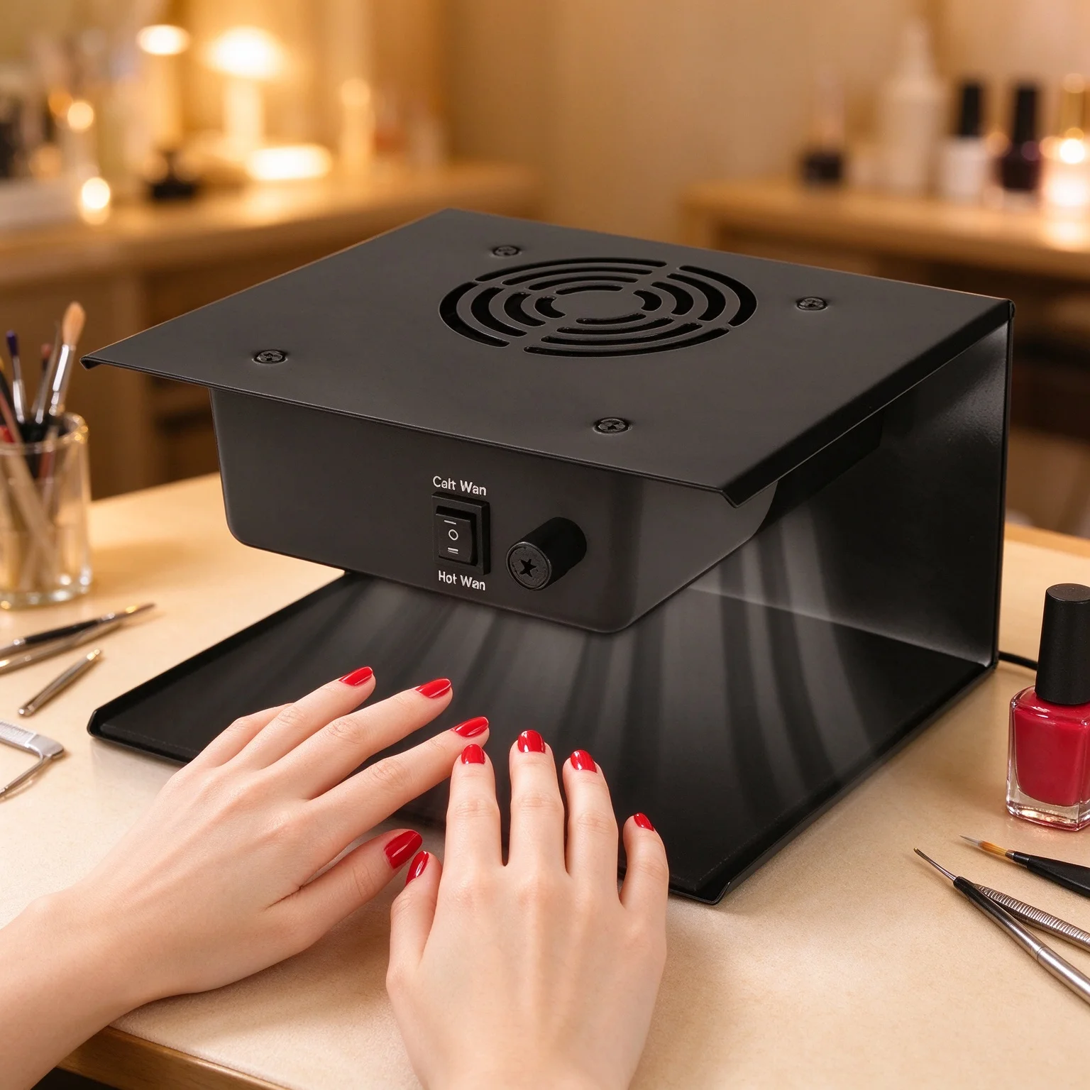 Professional Hot And Cold Air Nail Dryer Desktop Nail Dryer For Gel Nail Polish And Nail Glue Household And Nail Salon
