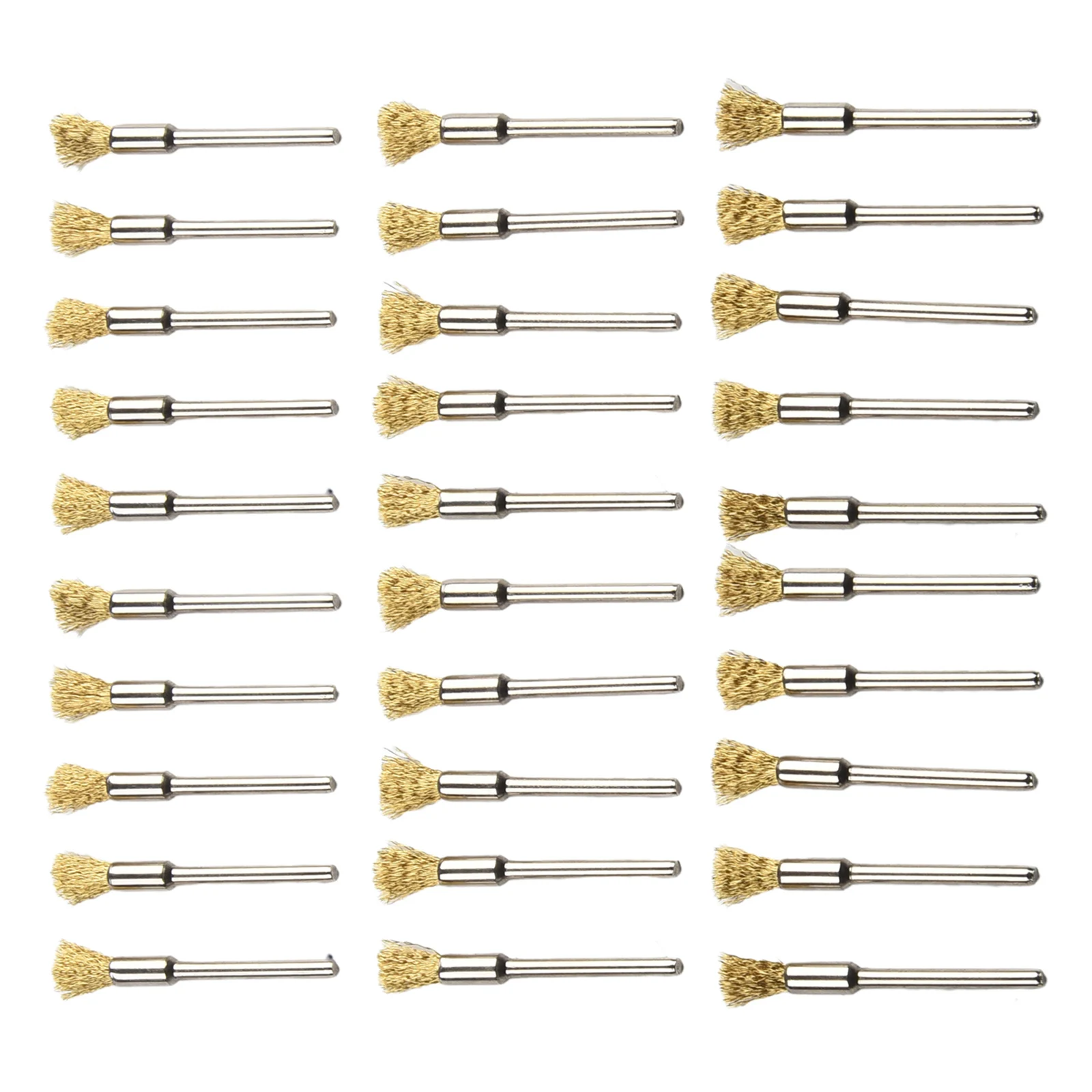 30pcs 5mm Brass Rotary Wire Wheel Pencil Polising Brush For Power Drill Tools Brosses Drill Brush Pinceles Cepillo Taladro Set