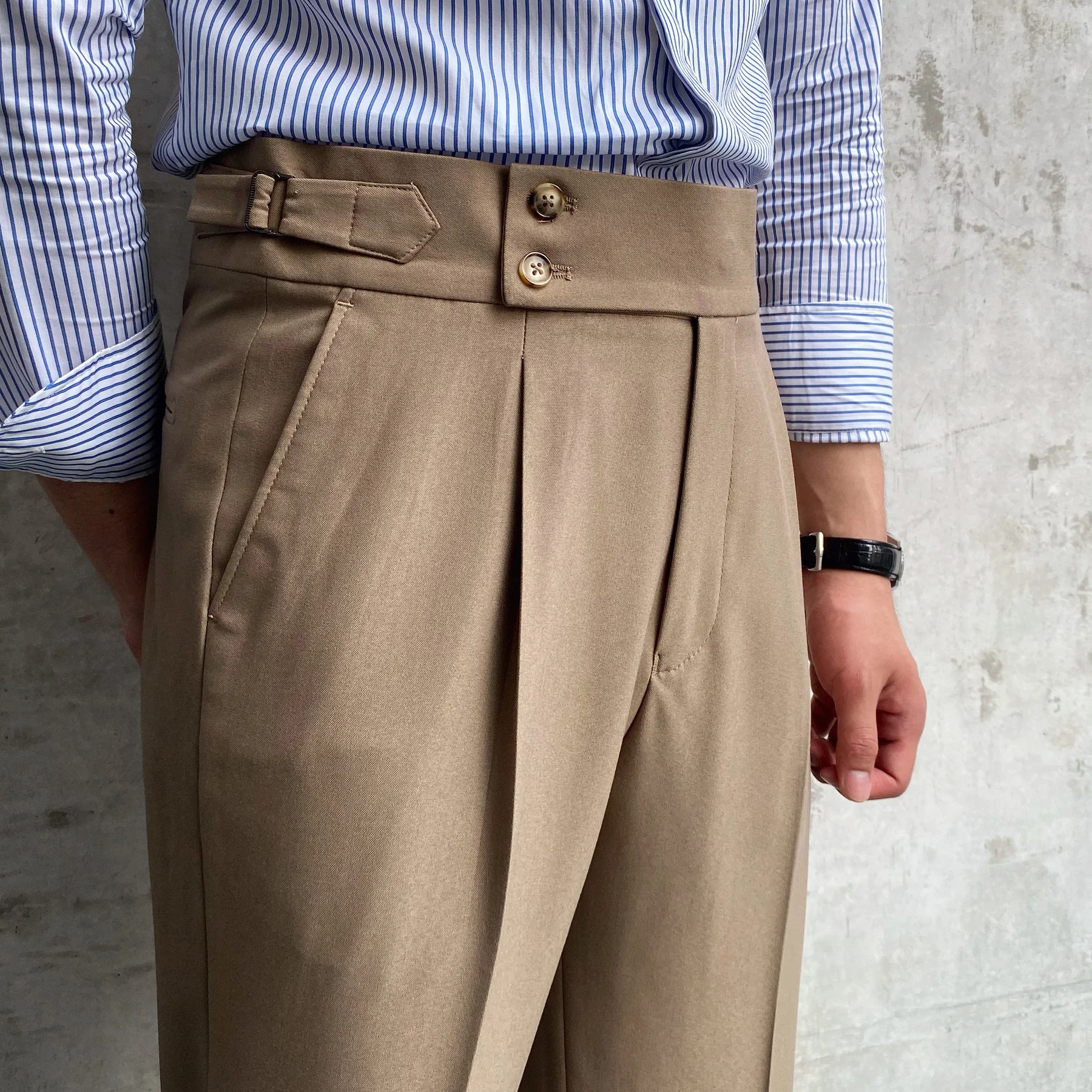 

High Fall Quality 2023 Business Casual Draped High-waist Trousers Men's Trendy Pant Formal Pants For Men Traje De Vestir Hombre