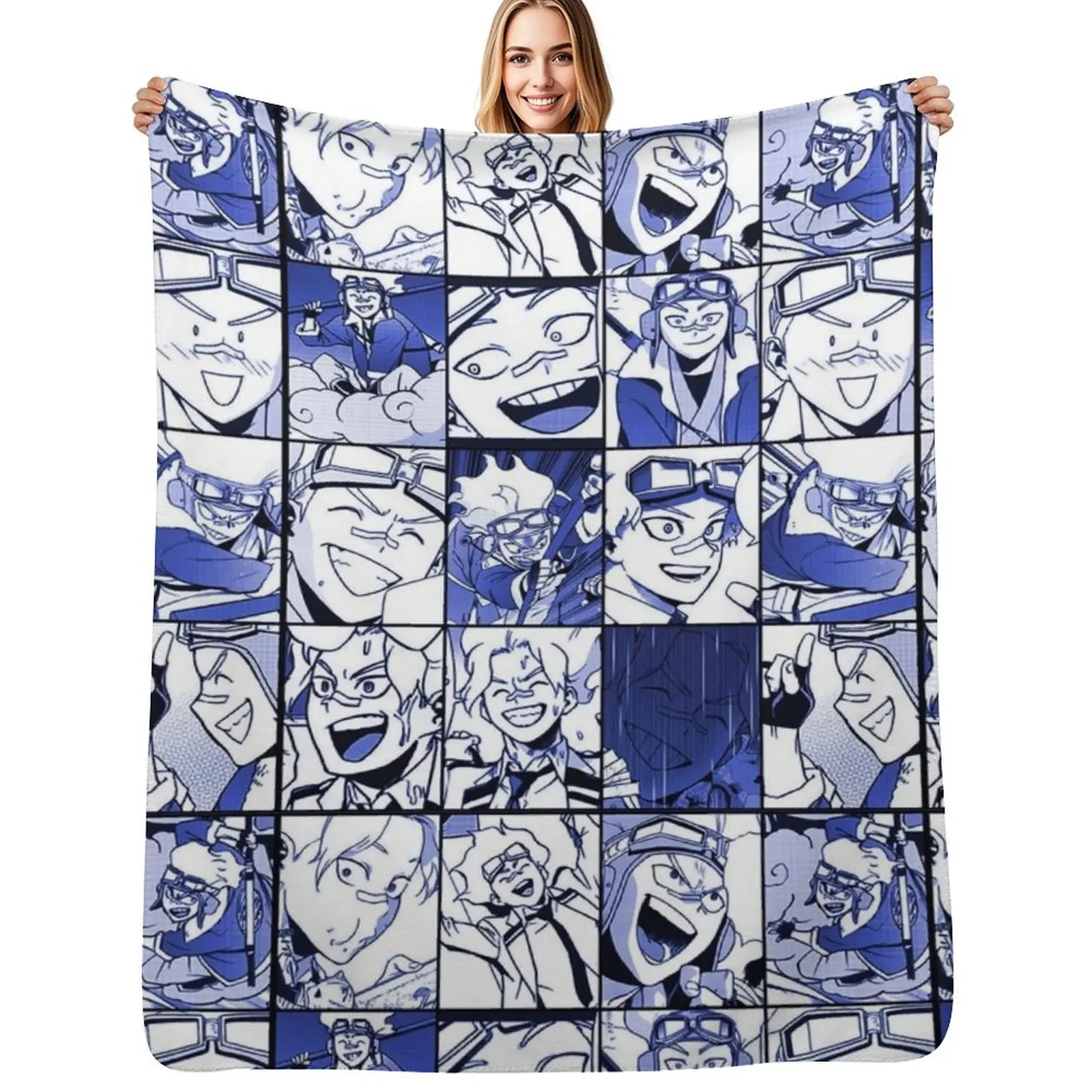 

Oboro Shirakumo-collage color version Throw Blanket Soft Breathable Blanket for Night Sleeping
