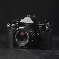 For Canon A1 Case Handmade Genuine Leather Half Case Film Camera Protective Case F1/AE-1 AE1 Case Photography Accessories