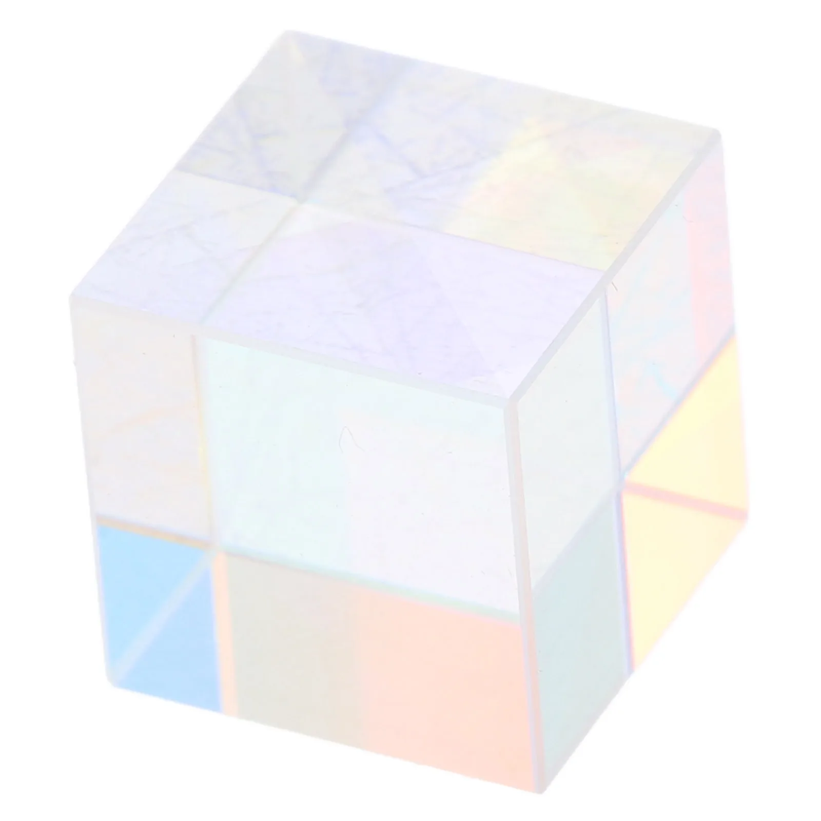 Optical Prism Cube for Science Experiments Light Refraction Demonstration Tool Glass Prism for Physics Classroom and Home Decor