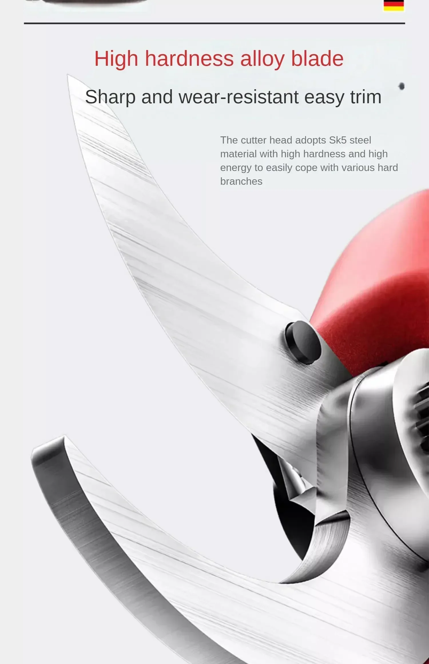 Electric pruning shears, rechargeable lithium battery, garden thick branch scissors