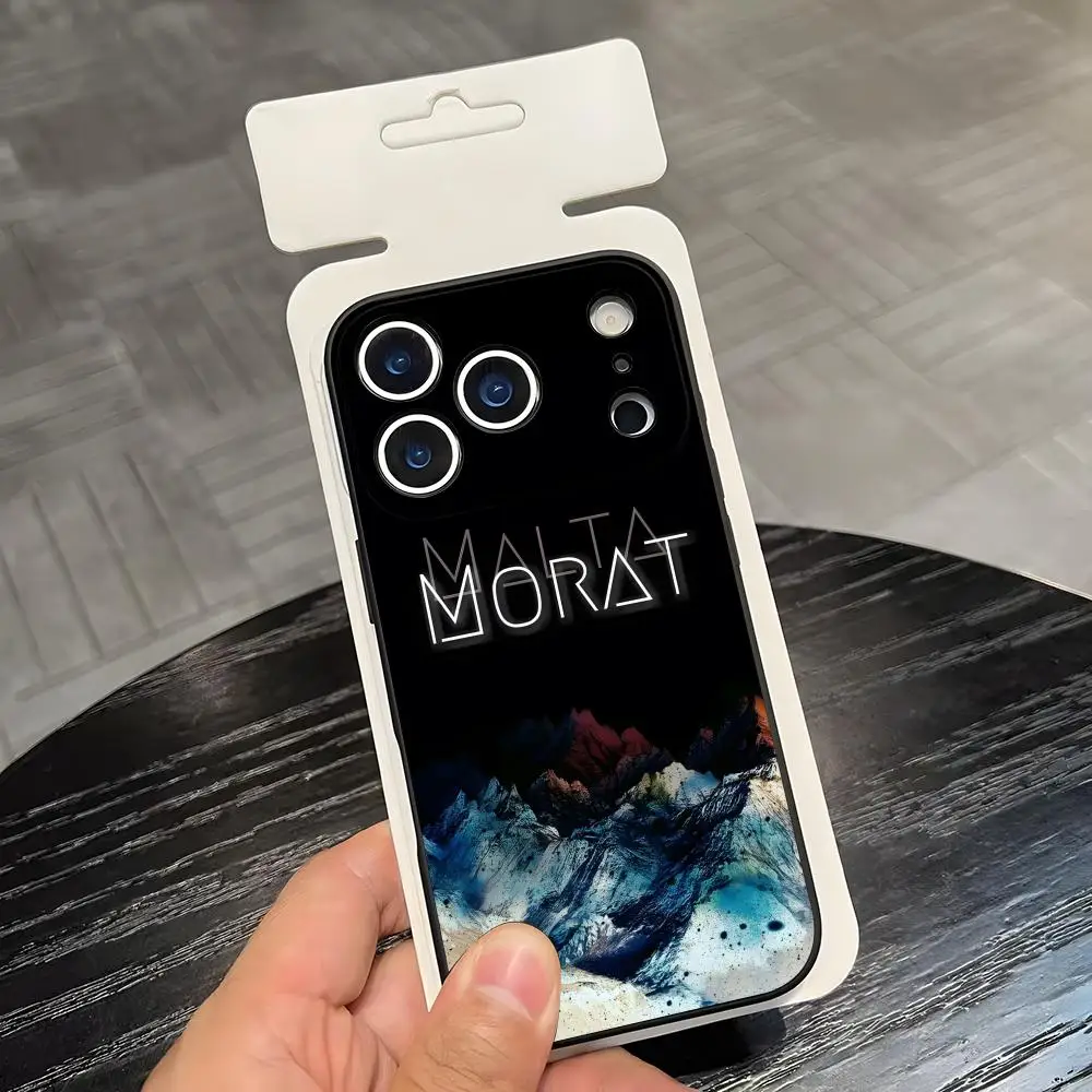 Чехол для телефона M-Morat Band для iPhone 17 Air 16 E Pro Max 15 14 13 Mini 12 Pro 11 Max Plus, черный мягкий корпус