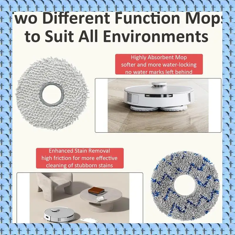 

NOCM Washable Mop Cloth For ECOVACS DEEBOT T30 Pro /T30S Combo / T30S / T20 Omni /T10 Omni /X1 Omni Replacement Spare Parts