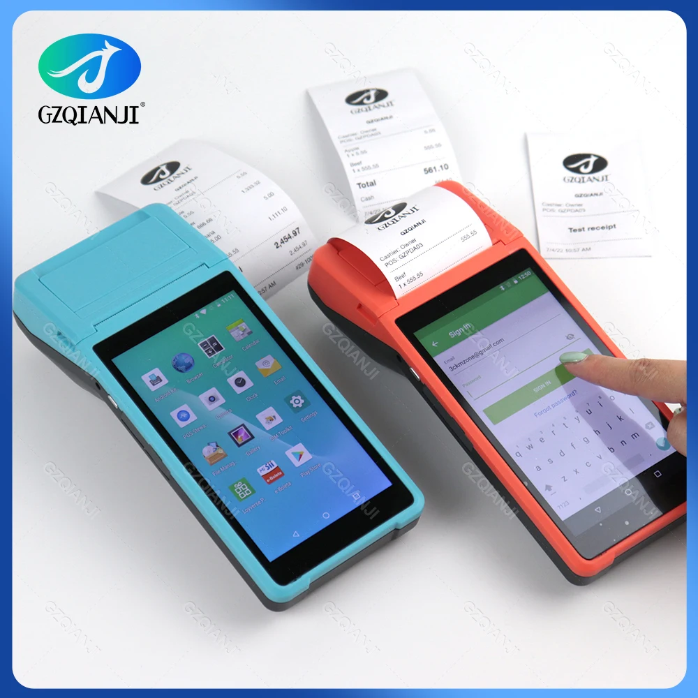 GZQINAJI POS Receipt Printer Android 8.1 Mobile POS 5.45