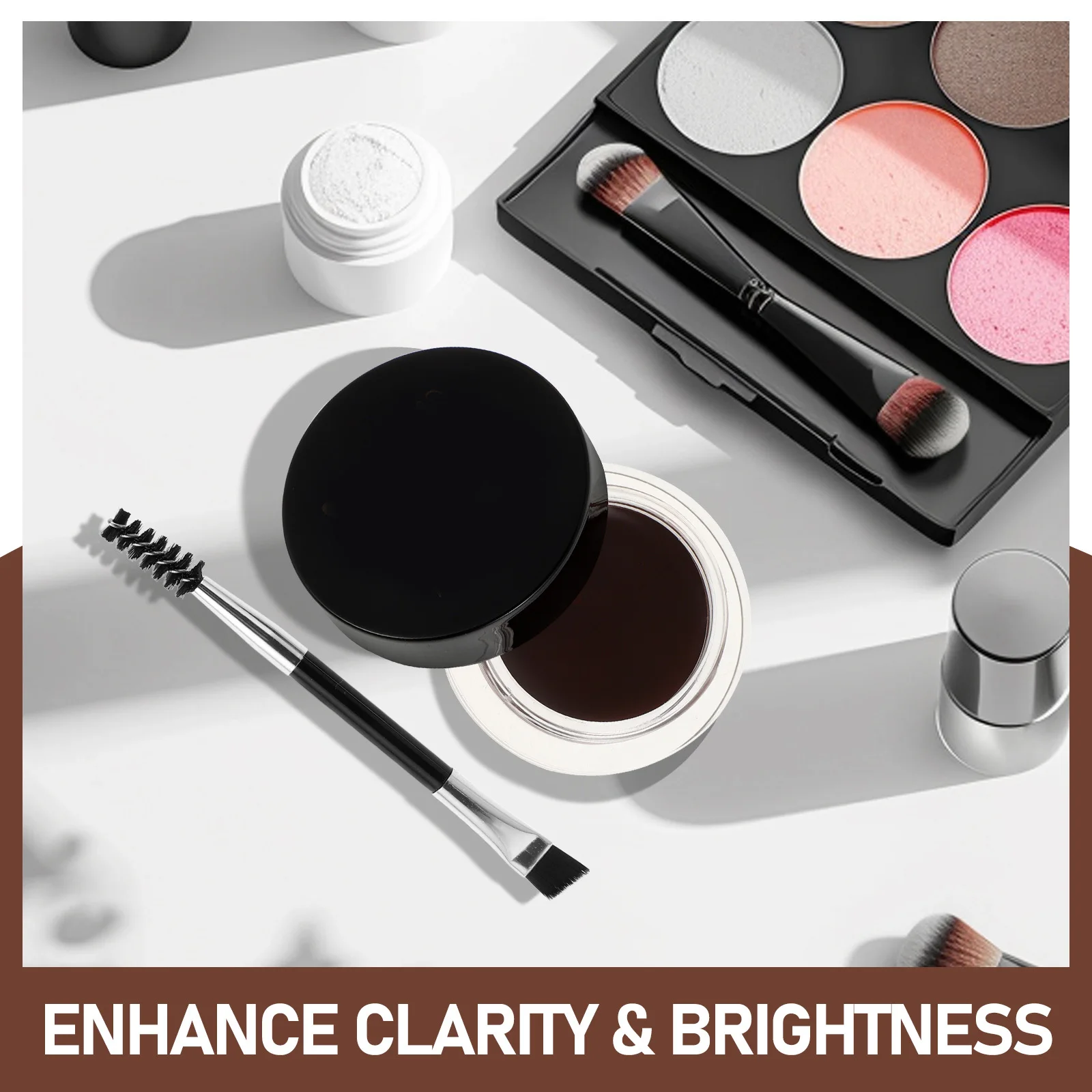 Dark Brown Eyebrow Gel Waterproof Long Lasting Hold Brow Styling Gel For Natural Defined Brows Easy Application Unisex
