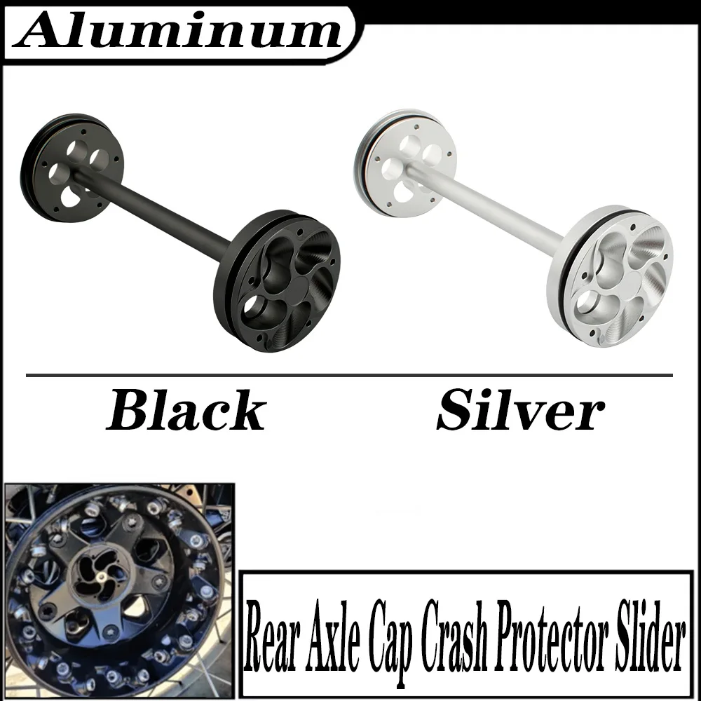

FOR BMW R1250GS R1200GS R nineT R1300GS K1300 K1200 HP2 R12 04-26 Rear Axle Crash Slider Protector Cap Spindle Hub Black Silver