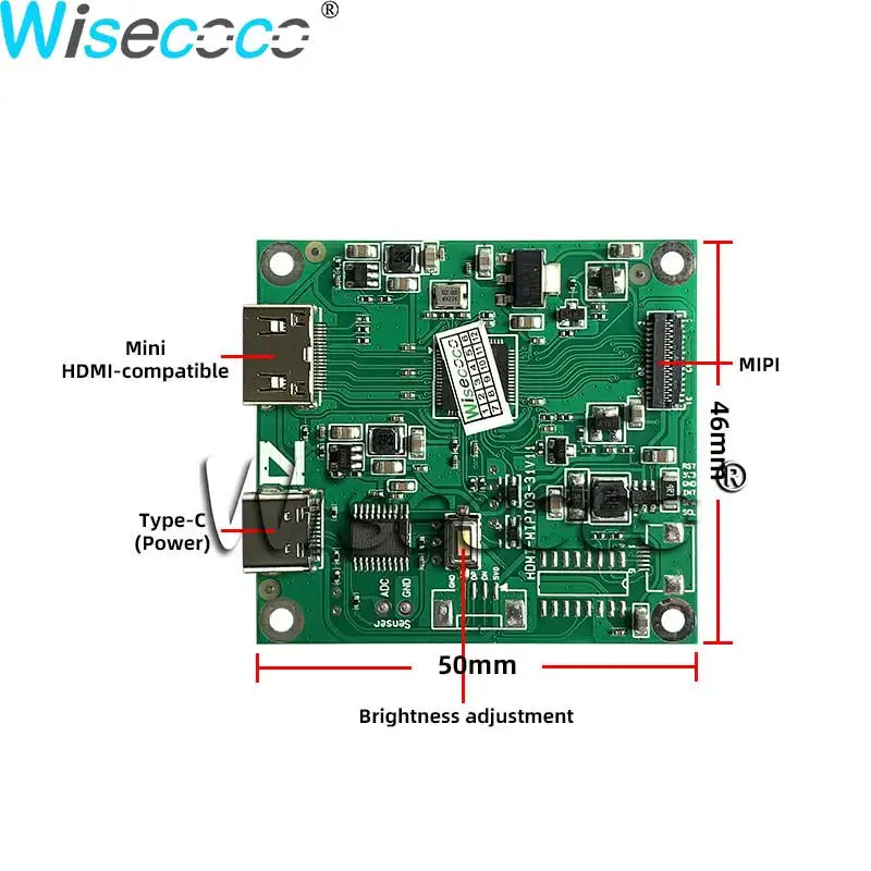 Imagem -04 - Redonda Display Lcd Polegada 720*720 Ips Tela Módulo Circular Mipi Tipo-c Usb c Driver Board Controller Raspberry pi Wisecoco