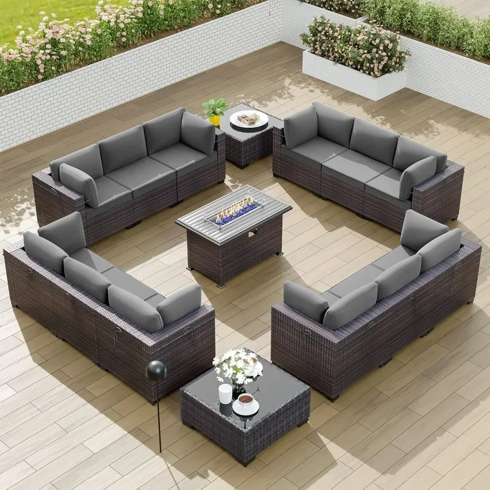 15PCS Outdoor Patio Furniture Set with 43