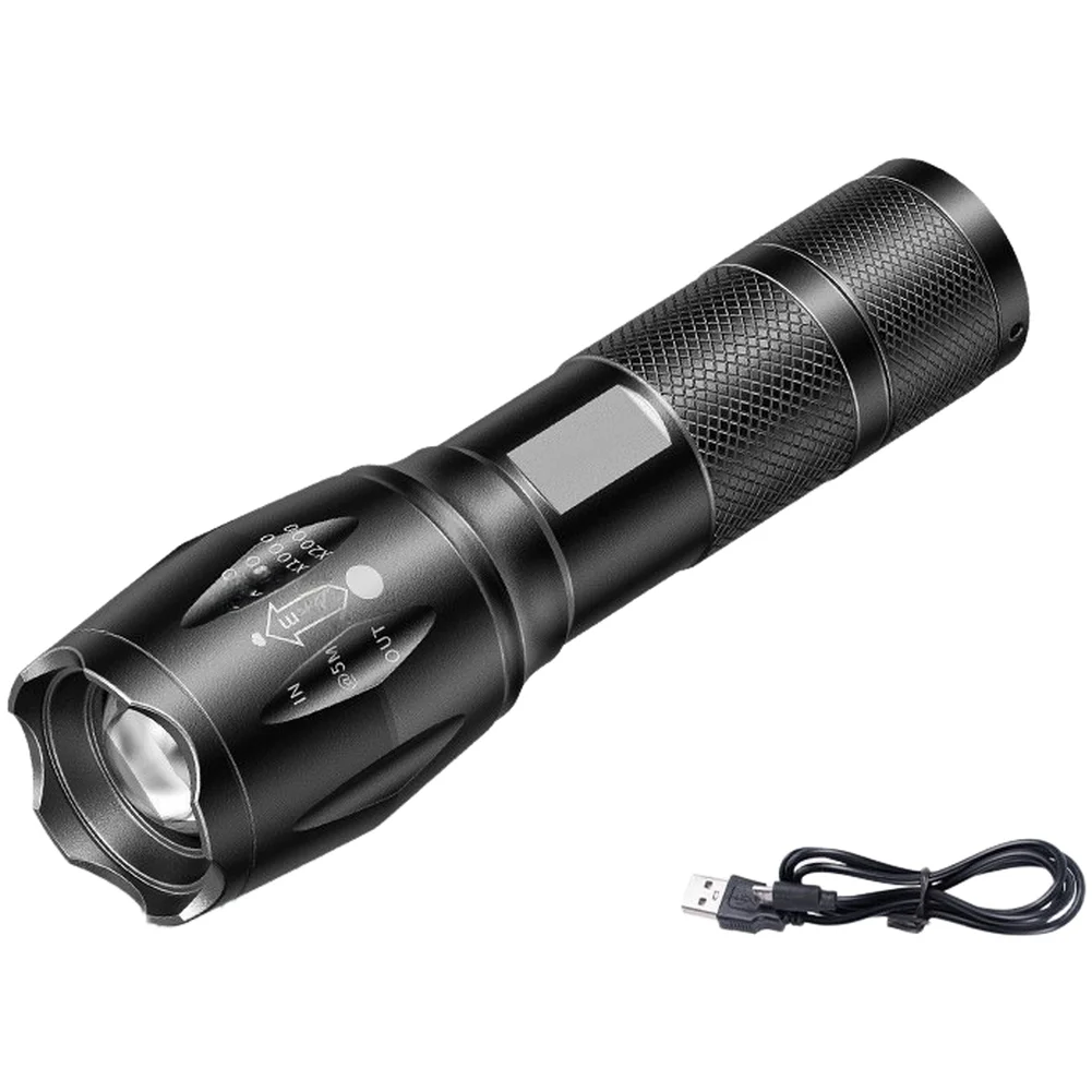 Multicolor Torch RGB LED Flashlight Four Light Sources Adjustable Focus Long Battery Life Anti-drop Construction