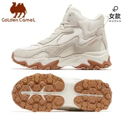 GOLDEN CAMEL Hiking Shoes High-top Women's Winter Boots Non-slip Wear-resistant Plus Velvet Warm Trekking Shoes for Women 2023