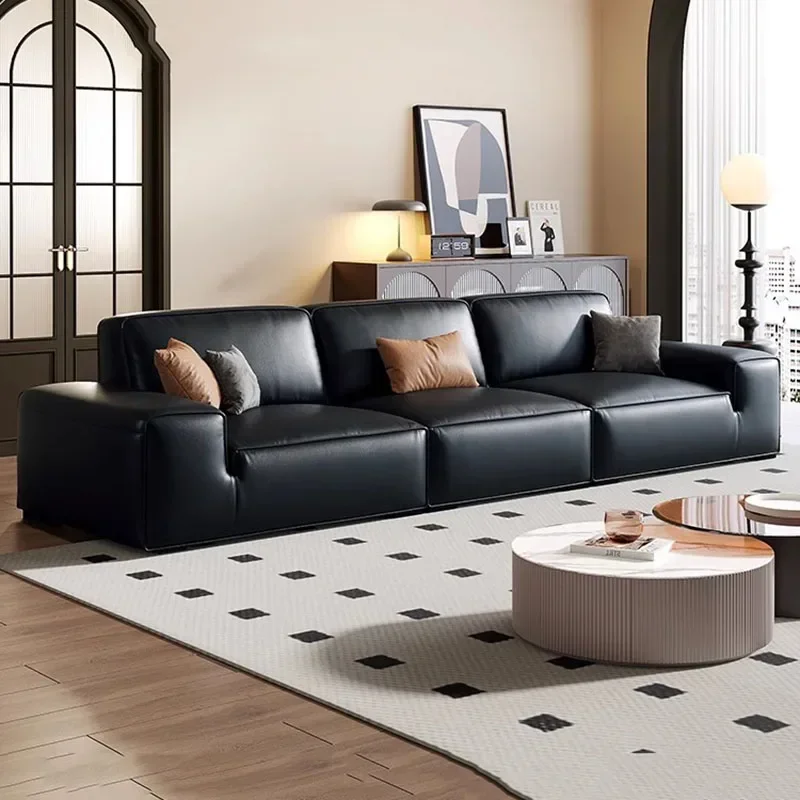 

Waterprof Minimalist Living Room Sofa Genuine Leather Couch Filler Economic Sofa Floor Comfortable Divano Letto Home Furniture