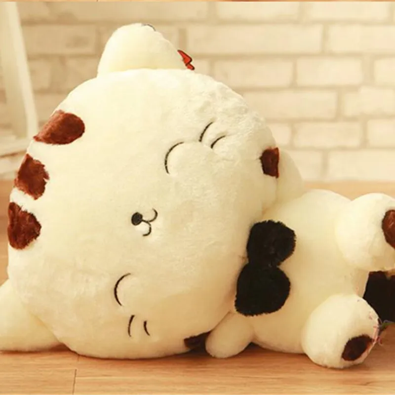 45cm Children's Cute Big Face bow tie Cat Plush Toy Doll Soothing Doll Doll Pillow Baby Favorite Birthday Christmas Gif