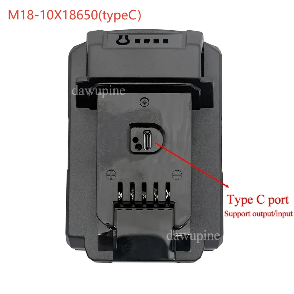 10x18650 علبة البطارية لميلووكي 18 فولت بطارية ليثيوم نوع C قوة البنك شاحن ل M18 العلب PCBA حماية لوحة دوائر كهربائية