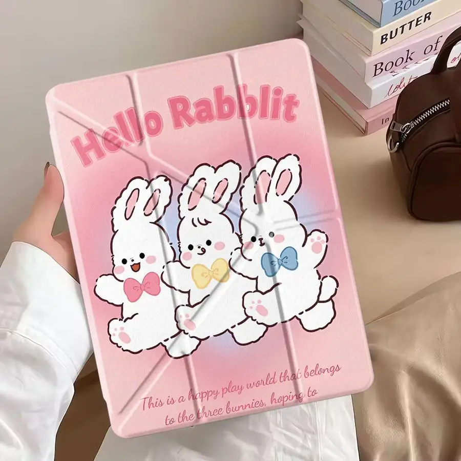 

Holder Cover Tablet Case For iPad Mini 6 7 Pro 11th 10th 9th 8th 7th 12.9inch Pro 2025 Air 4 5 M3 M2 1 2 M4 11inch Three White