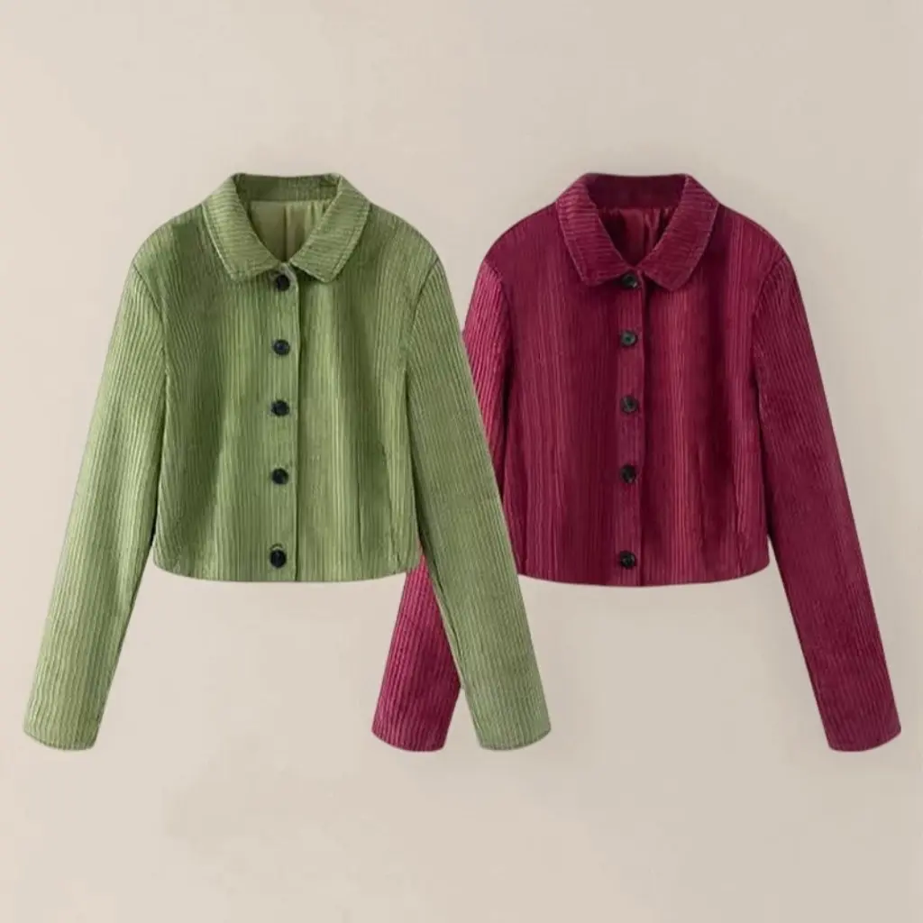 

Женская повседневная рабочая куртка в европейском и американском стиле с вельветовыми лацканами, короткая новая весенняя одежда для