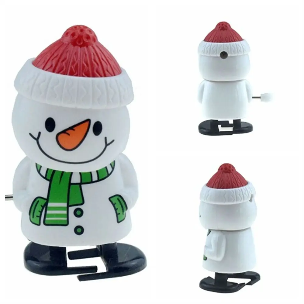 Série de natal brinquedos de corda papai noel brinquedos de salto relógio de natal dos desenhos animados shake cabeça papai noel andando boneca