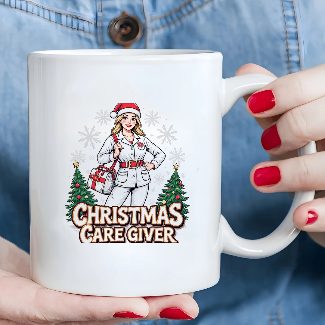 كوب 11 أونصة + كوب ماء ممرضة عيد الميلاد كارتون هدية عيد الميلاد للأطفال كوب ماء كوب قهوة للمنزل والمكتب