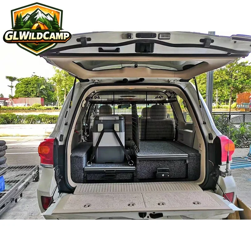 Wholesale Offroad Car Drawer for LAND CRUISER Car Drawer System Car Storage Drawers for Land Cruiser 200For Ram ranger hilux np3
