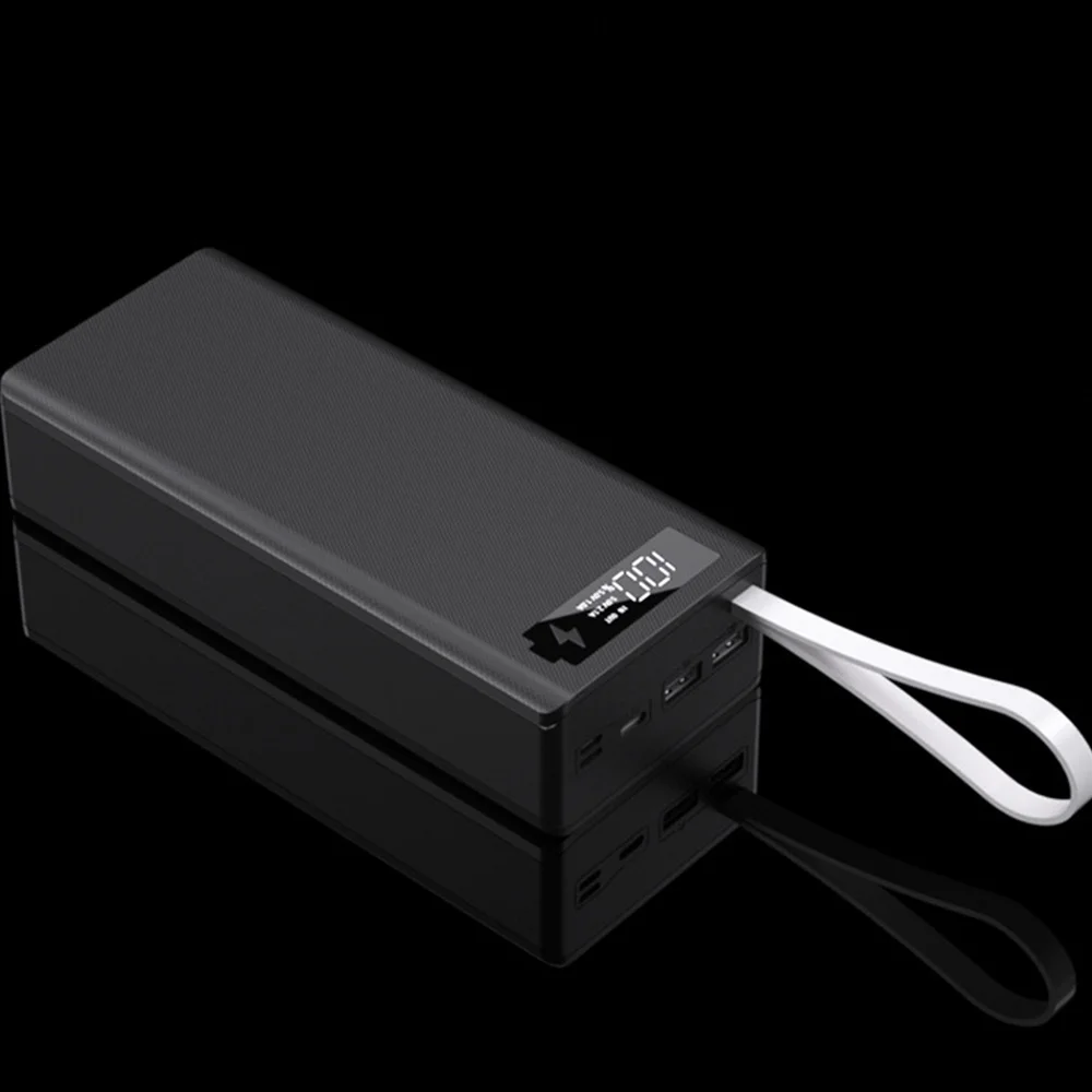 

AEF7-Power Bank Box Battery Charging Box Without Battery Detachable LCD Display 16X18650 Battery Case Power Bank Shell