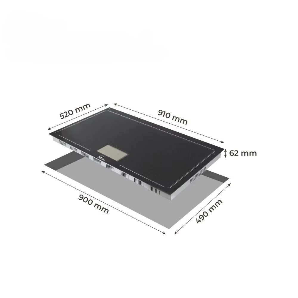 36'' Built-In Full Surface Induction Cooktop with TFT Control Screen and WiFi Connection Electric Ceramic Panel