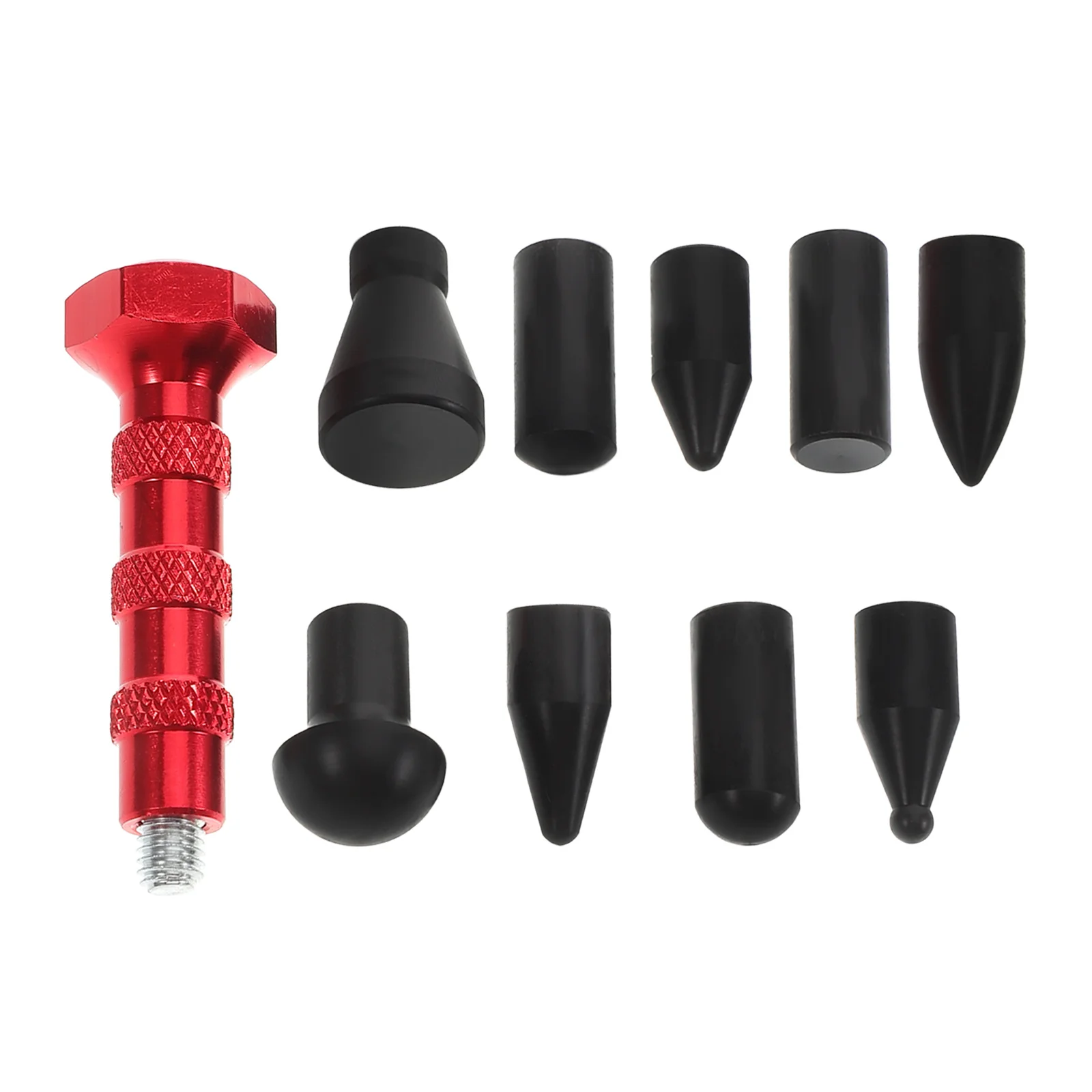 

Car Dent Puller Repair Leveling Pen Replaceable Heads Metal Tap Down Hand Tool Automotive Body Dent Removal Paintless Tool