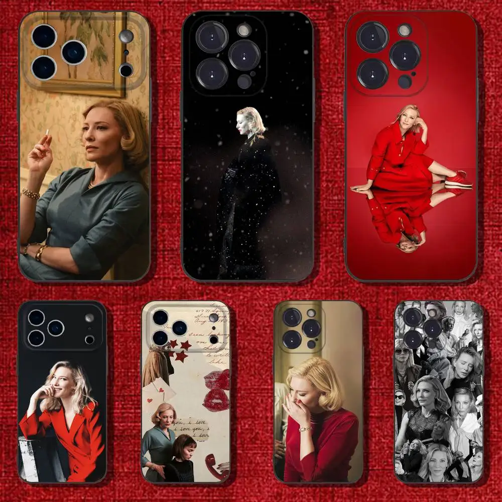 

Cate Blanchett Phone Case For iPhone 6,17,16,15,14,13,12,11 Plus,Pro Max,XS,X,XR,SE,Mini,8,7,Soft Silicone Black Cover
