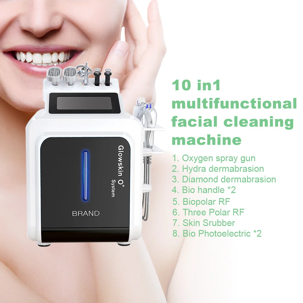 Multifunctionele Hydra Water Machine Mee-Eter Acne Verwijdering Apparaat Gezicht Lifting Huidverjonging Rf Ultrasone Dermabrasie Spa