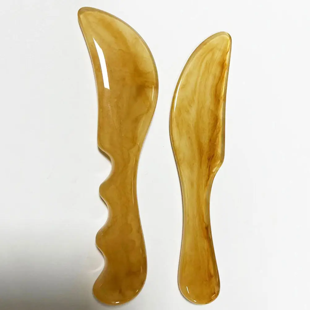 2Pcs Gua Sha Massage Tool Muscle Scraping Board for Face Neck Body Pain Relief Healthy Skin Care Reusable Body Scraper Lymphatic