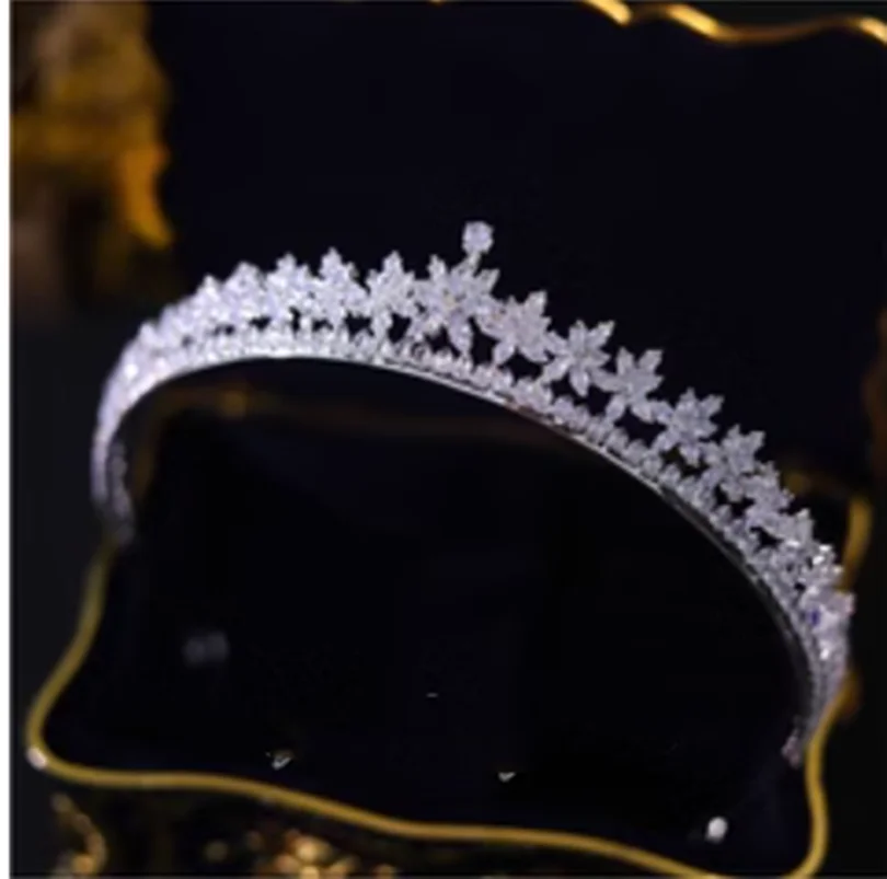 

Tiaras For Wedding Bride Headband Zirconia Bridal Tiara Crown Women Girl Quinceanera Diadem Party Prom Hair Jewelry Headpieces