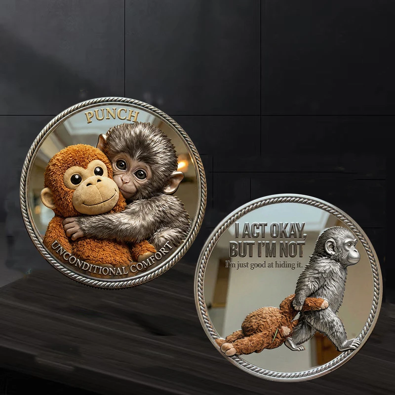 Cute Monkey Challenge Coin Set 