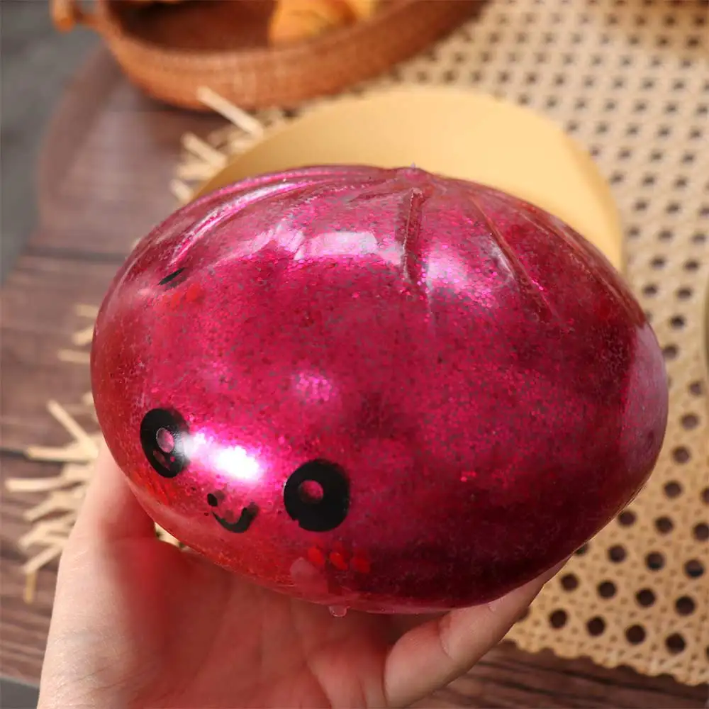 15cm Jumbo Dumpling Squishy Realistic Bun Cute Soft Squishy Big Bun With Steamer Pinch Sensory Fidget Ball Student Prize