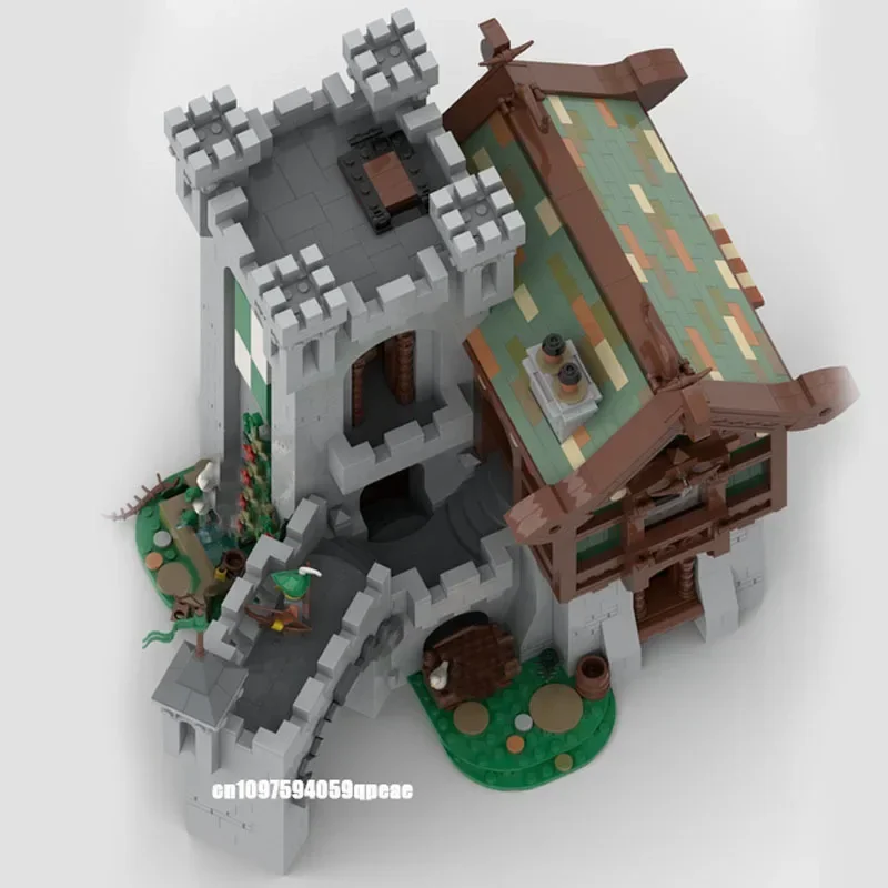 ใหม่ 4000 ชิ้น Moc ยุโรปยุคกลางสตรีทวิวไฮแลนด์แมนเนอร์รุ่นที่กำหนดเองปริศนา DIY ความคิดสร้างสรรค์ของเล่นเด็กของขวัญวันเกิด