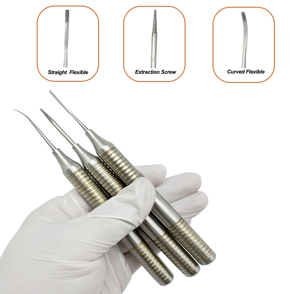 Kit Titanium Tip Dental Extraction Elevator Teeth Extraction Flex Periotome Niti Flexible Periodontal Instruments Tool