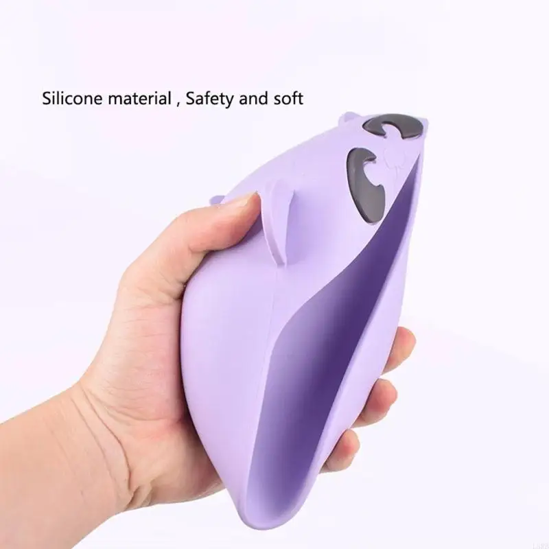 Silicone Baby Suction Bowl Non-Slip Children Dinner Plate Infant Learning Feeding Dish Newborn Tableware L8RB
