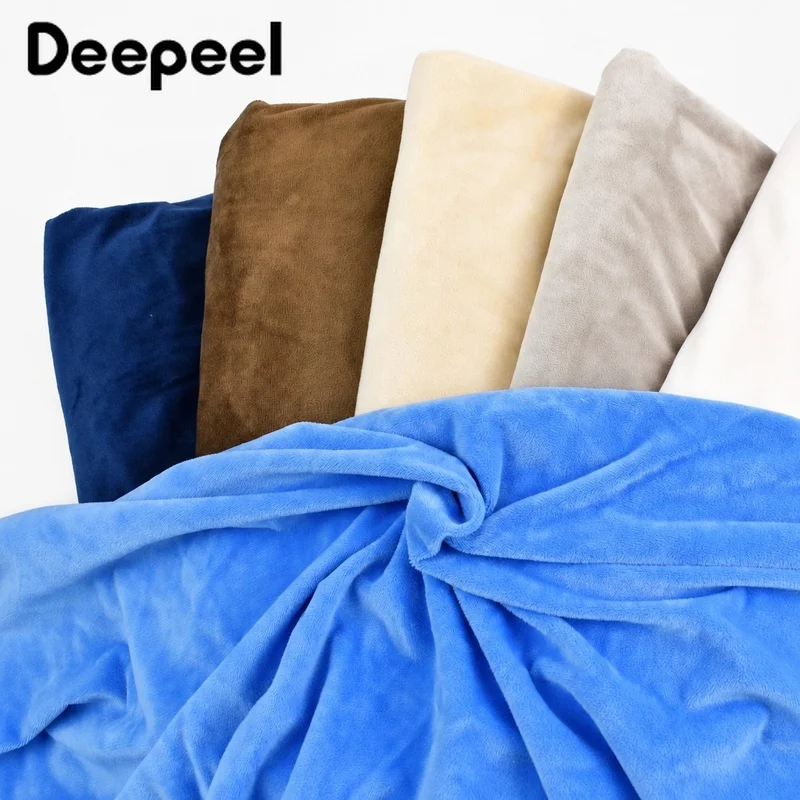 

45*165cm 0.7mm Thick Short Plush Velvet Fabric Sofa Cover Toy Doll Decoration Cloth Clothes Soft Warm Fabrics Sewing Accessories