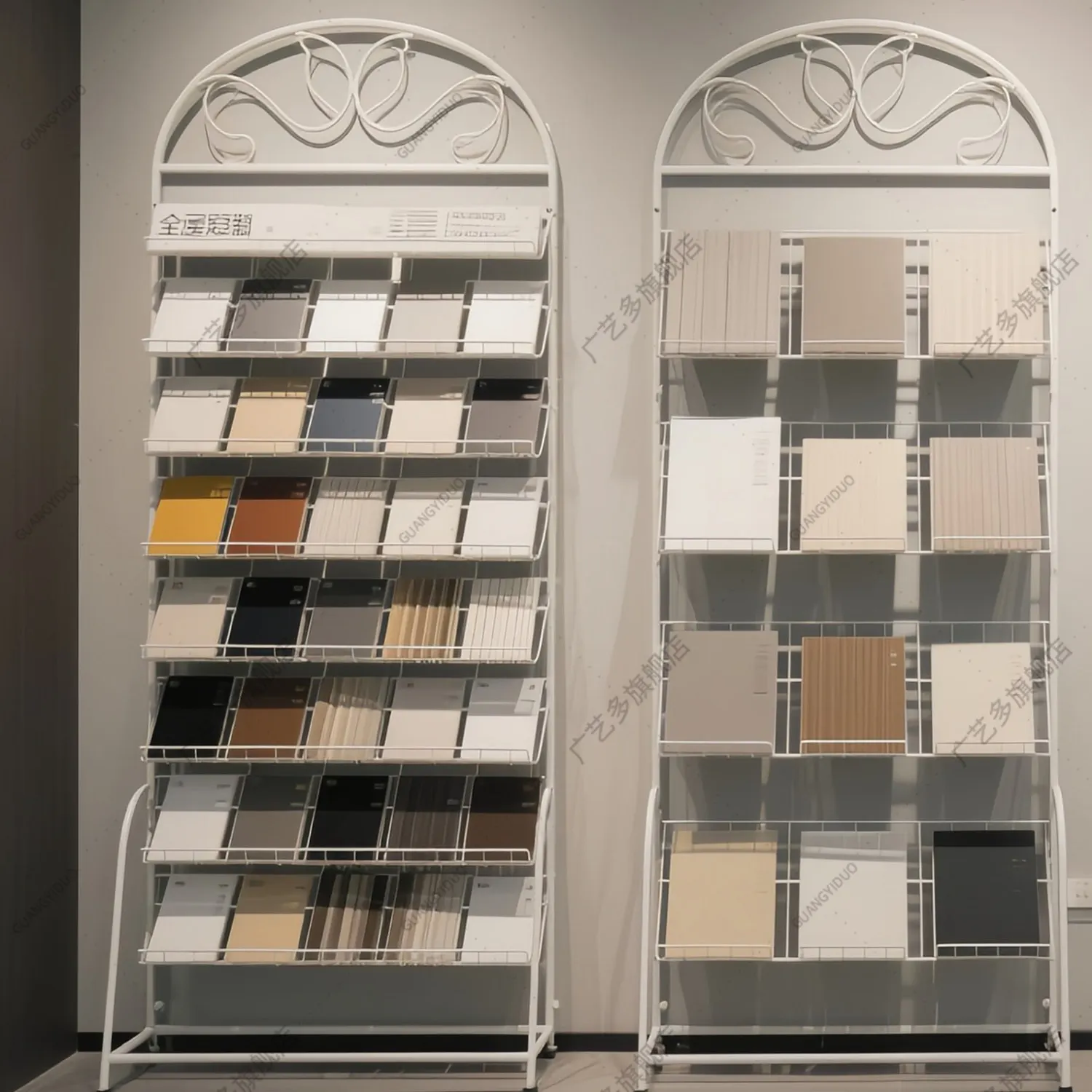 

Aluminum gusset integrated ceiling sample rack Tile rack Ceramic stone display rack Clothing cabinet Door panel Display cabinet