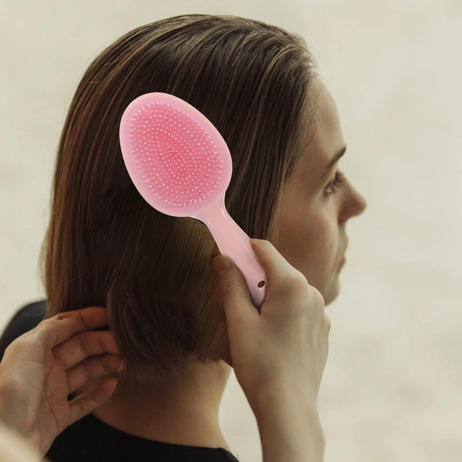 

Hair Shampoo Brush ABS Portable Scalp Massager Scalp Scrubber Dandruff Cleaner Relaxing Massage Brush for Wet Dry Use