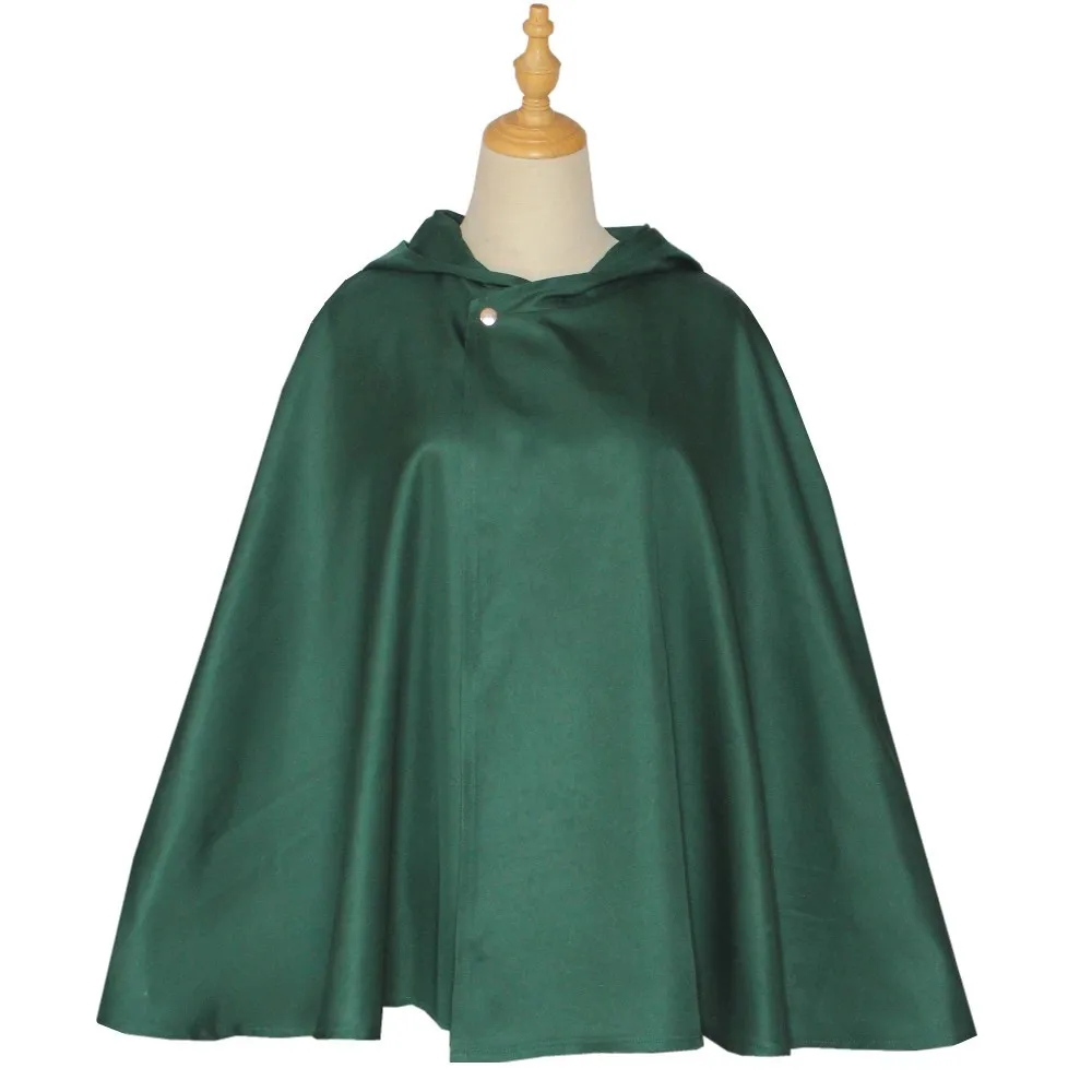 Halloween Japanese Hooded Cape Scout Corps Cosplay Costume Anime Cosplay Green Shawl Men's Women's Costume Attack on Titan Cloak