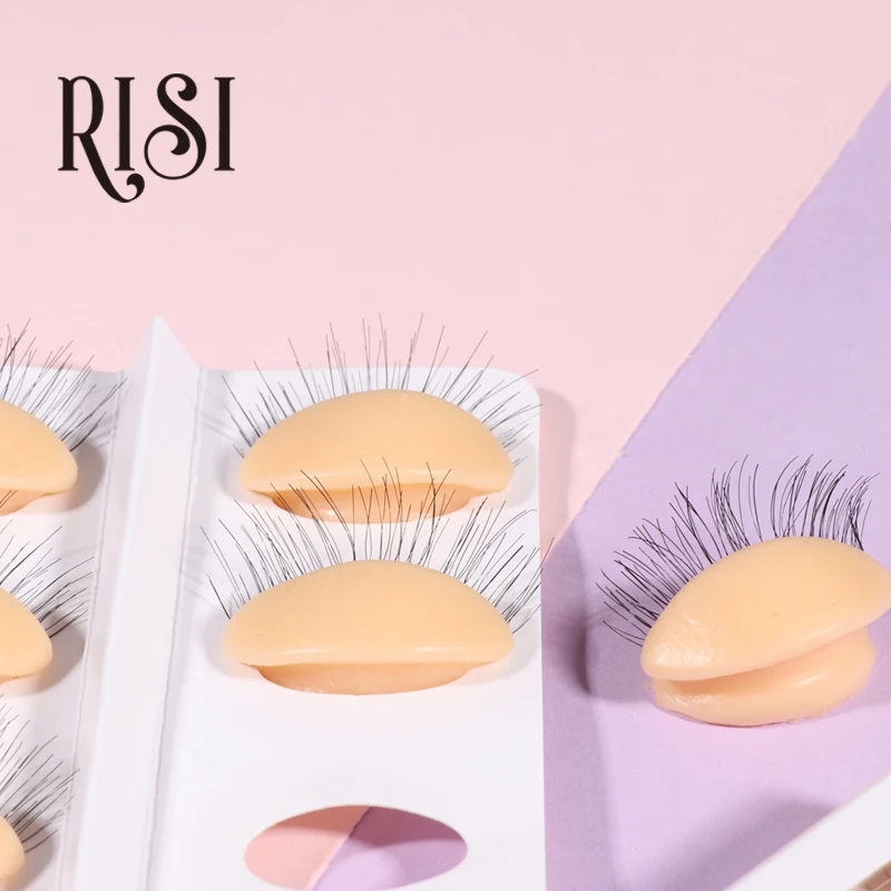 RISI Eyelash Extension Training ciglia innestate pratica sostituzione della testa palpebre strumento per il trucco estensione delle ciglia testa di manichino