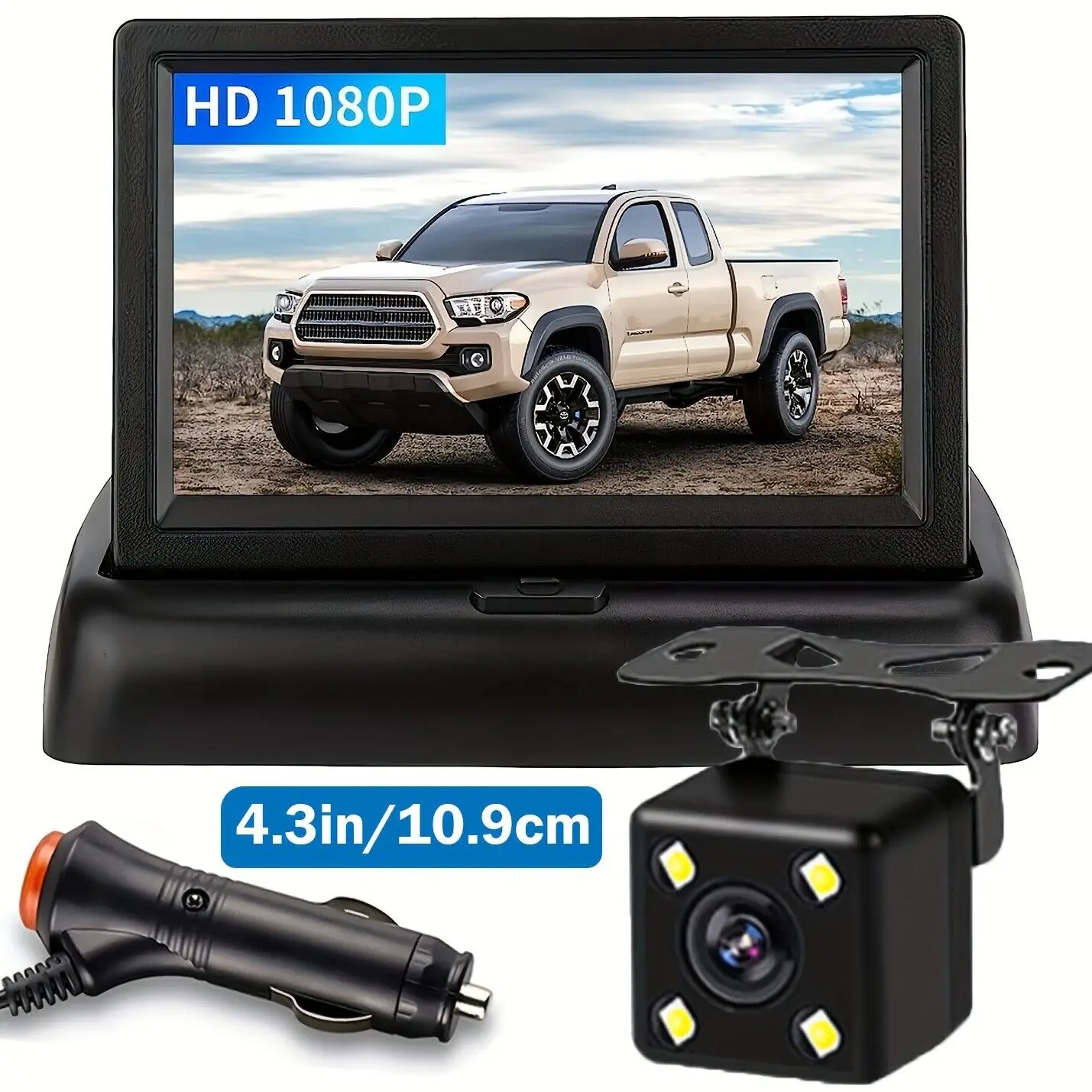 

4.3in LCD Monitor Rear View Reverse Camera System Folding Parking Backup Camera